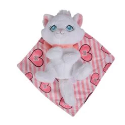 Disney Marie Le Chat Peluche Couverture Rose Blanc Coeur
