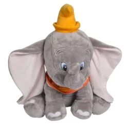 Disney Dumbo L'éléphant Peluche Géante Gris Orange 45 Cm