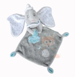 Disney Dumbo L'éléphant Doudou Plat Dream Big Gris Bleu Blanc Nuage étoile