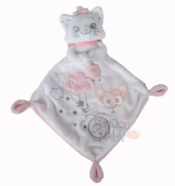 Disney Marie Le Chat Doudou Plat Dream Big Blanc Rose Nuage