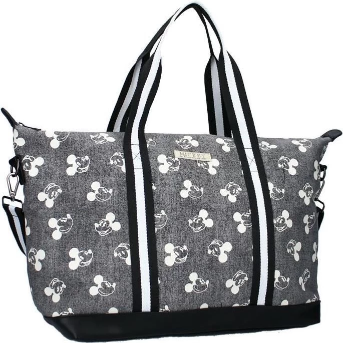 Disney MICKEY MOUSE Sac Shopping Shop Till You Drop Gris