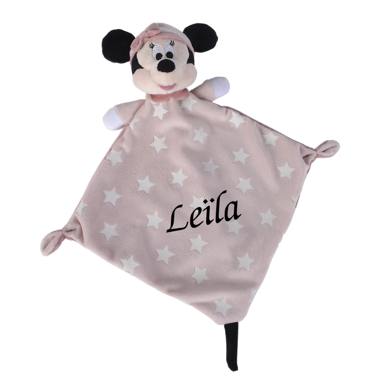 Disney - Minnie La Souris - Doudou Plat Luminescent Rose 25 Cm 1 Disney - Minnie La Souris - Doudou Plat Luminescent Rose 25 Cm