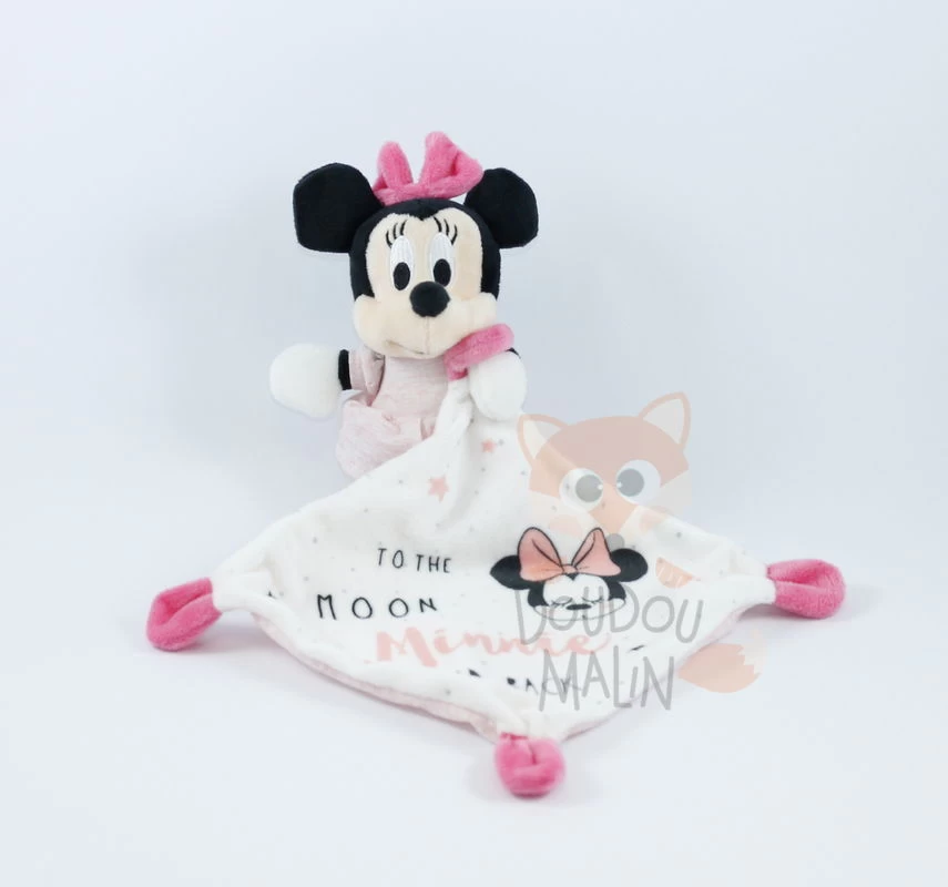 Disney Minnie La Souris Doudou Mouchoir Rose Blanc To The Moon And Back 1 Disney Minnie La Souris Doudou Mouchoir Rose Blanc To The Moon And Back
