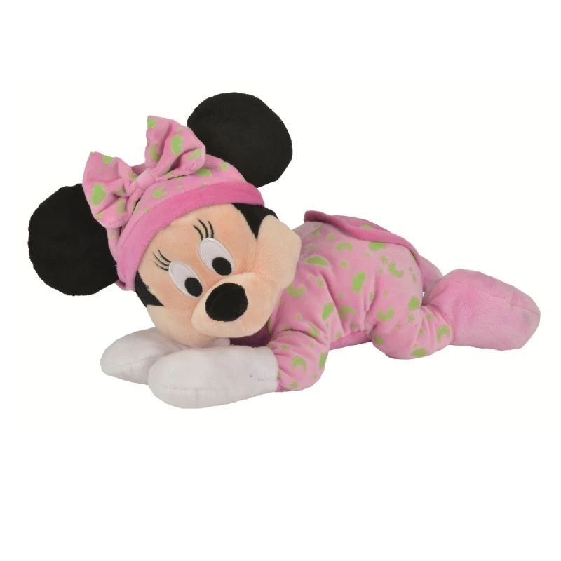 Disney Minnie La Souris Peluche Allongé Luminescente Rose 30 Cm 1 Disney Minnie La Souris Peluche Allongé Luminescente Rose 30 Cm
