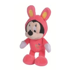 Disney Minnie La Souris Mini Peluche Pâques Lapin Rose 20 Cm