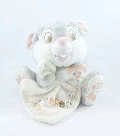 Disney Panpan Peluche Mouchoir Gris Blanc Oiseau Coccinelle