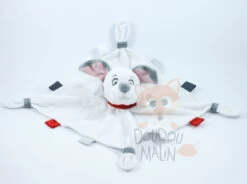 Disney Doudou Plat Dalmatien Chien Blanc Gris Rouge