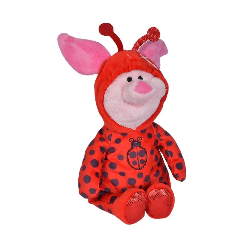 Disney Porcinet Le Cochon Peluche Déguisement Coccinelle Rouge 25 Cm 1 Disney Porcinet Le Cochon Peluche Déguisement Coccinelle Rouge 25 Cm