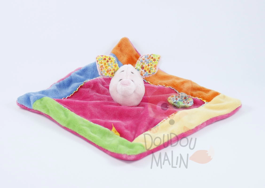 Disney Porcinet Le Cochon Doudou Plat Rose Orange Bleu Jaune 1 Disney Porcinet Le Cochon Doudou Plat Rose Orange Bleu Jaune