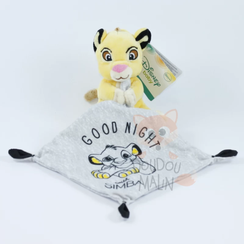 Disney Simba Le Lion Doudou Mouchoir Gris Jaune Good Night 1 Disney Simba Le Lion Doudou Mouchoir Gris Jaune Good Night