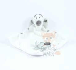 Disney Tigrou Doudou Plat Blanc Noir Gris