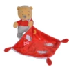 Disney Winnie L'ourson Doudou Mouchoir Rouge Gris Mouton