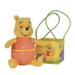 Disney Winnie L'ourson Mini Peluche Pâques Oeuf Orange 20 Cm