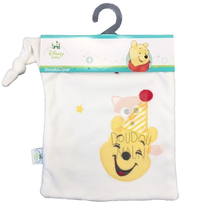Disney Winnie L'ourson Doudou Plat Blanc Jaune 1 Disney Winnie L'ourson Doudou Plat Blanc Jaune