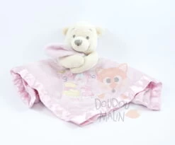 Disney Winnie L'ourson Doudou Plat Carré Rose Piglet And Pooh I Love You Porcinet